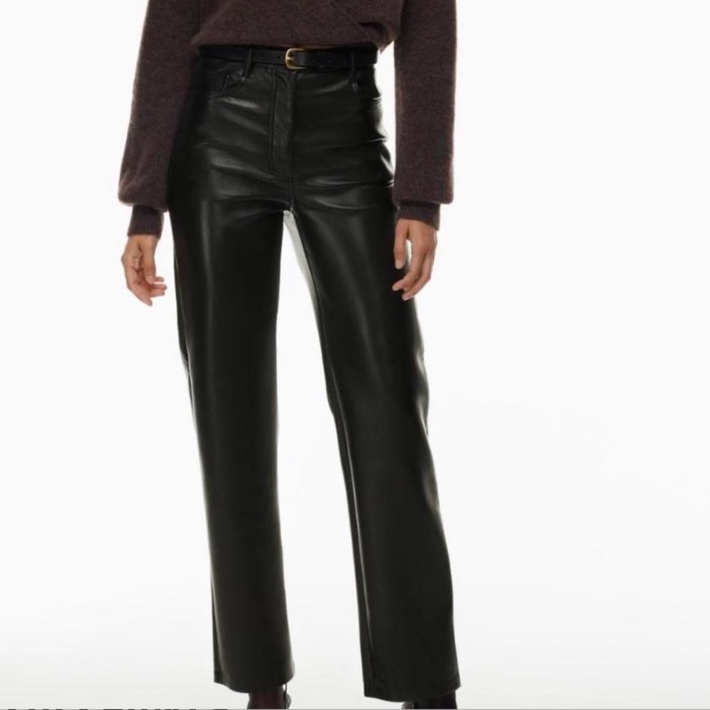 Chic Black Leather Pants